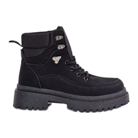 Dámské Trapperské boty Šněrovací Černá Rabaria černý