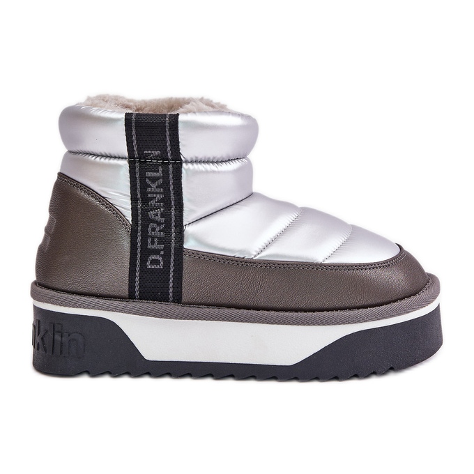 Nízké boty do sněhu se silnou podrážkou D.Franklin DFSH371010 Silver šedá