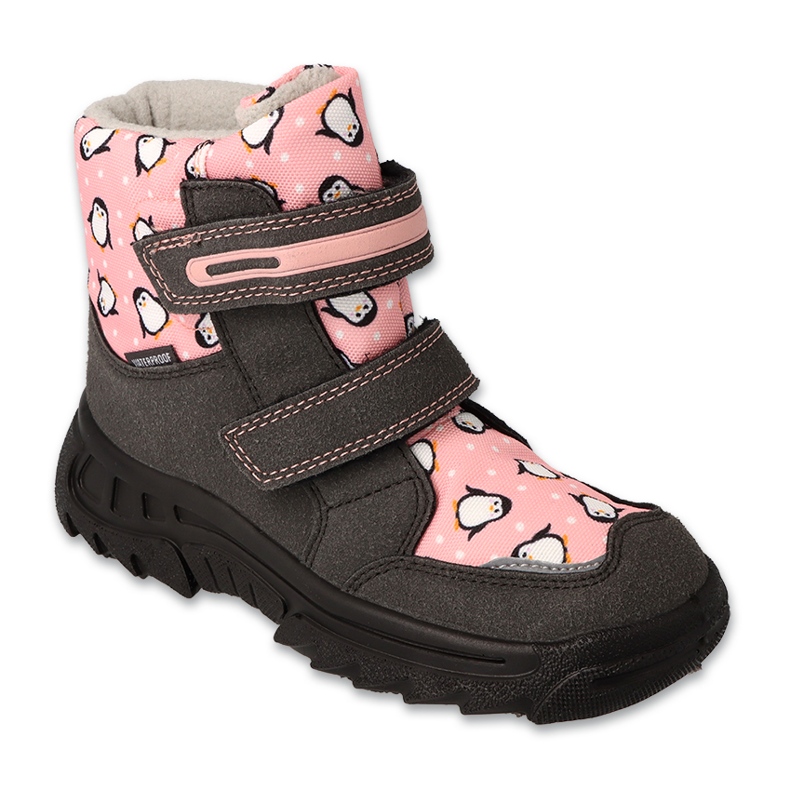 Befado Trekingové boty s membránou 615X001 šedá/růžová