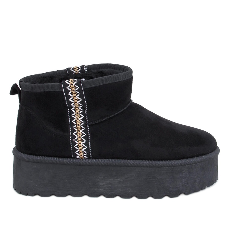 Krátké sněhule na platformě Weyan Black černá