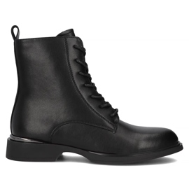Kožené boty Filippo DBT6520/24 Bk, černé černý