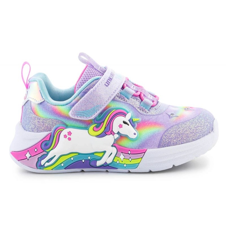 Skechers S-Lights Dívčí boty Unicorn Chaser 302298N-LVMT fialový