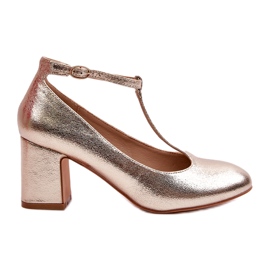 Mascara Dámská čerpadla s ekologickou teprou na zlatém metalickém sloupku zlatý Mascara Dámská čerpadla s ekologickou teprou na zlatém metalickém sloupku zlatý