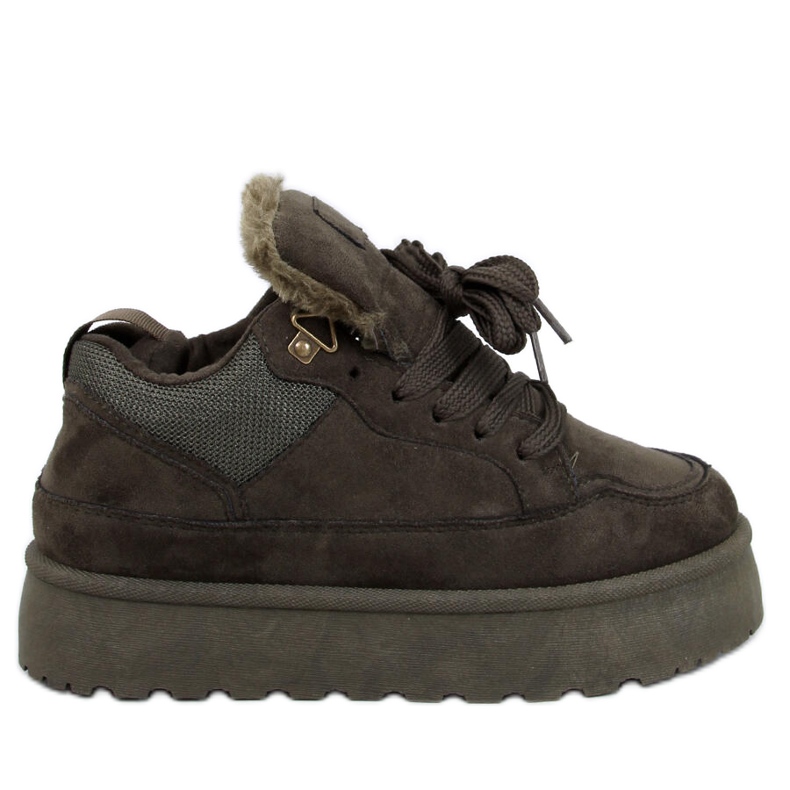 Skinner Green zateplené tenisky na platformě zelená