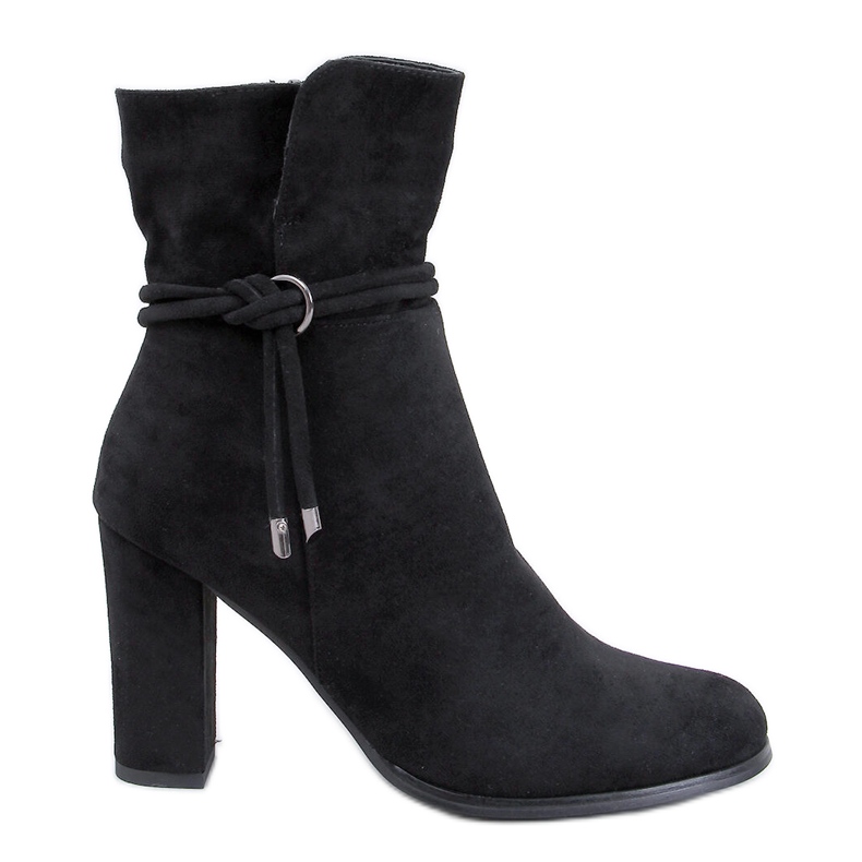 Semišové kotníkové boty Minnai Black černá Semišové kotníkové boty Minnai Black černá