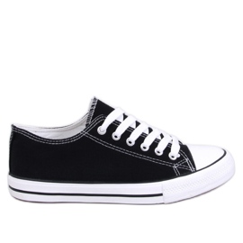 Klasické šněrovací tenisky Levens Black (bílá podrážka) - Inello černá Klasické šněrovací tenisky Levens Black (bílá podrážka) - Inello černá