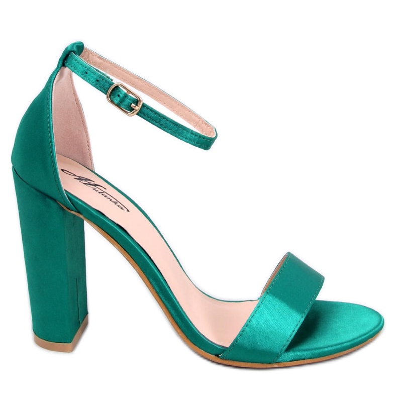 Ranae Green sandály na podpatku - Inello zelená