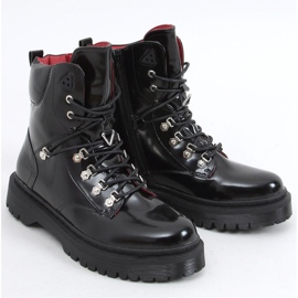 Kari Black šněrovací kotníkové boty - Inello černá Kari Black šněrovací kotníkové boty - Inello černá