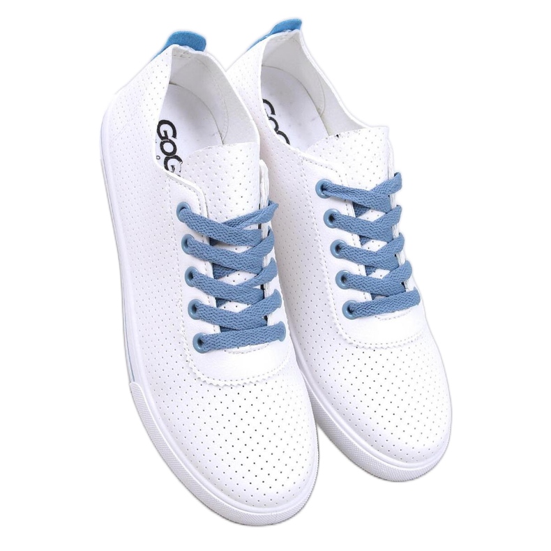 Dámské prolamované tenisky Costier Light Blue - Inello bílý