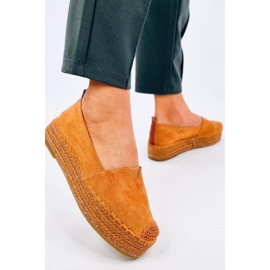 Espadrilky se silnou podrážkou Poulain Camel - Inello hnědý