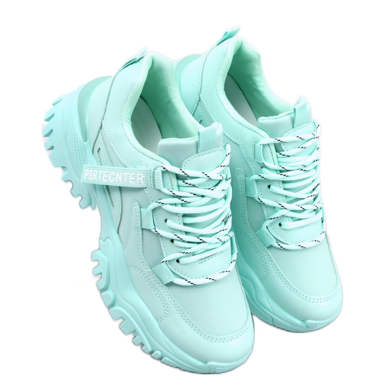 Zelené tenisky na klínku zelená