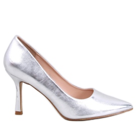 Stříbrné dámské vysoké podpatky šedá Stříbrné dámské vysoké podpatky šedá