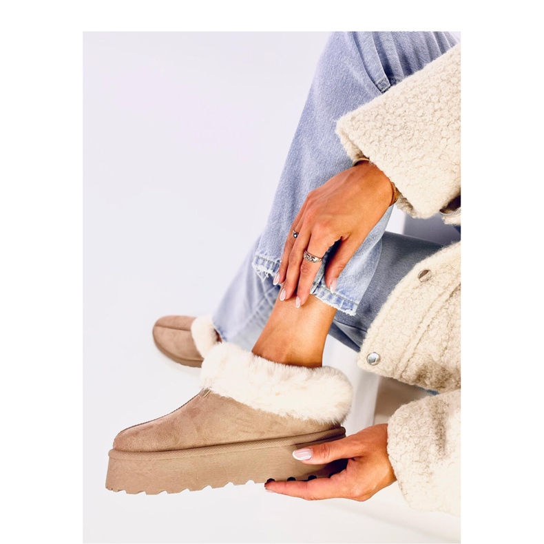 Yogi Khaki krátké sněhule s kožíškem - Inello béžový