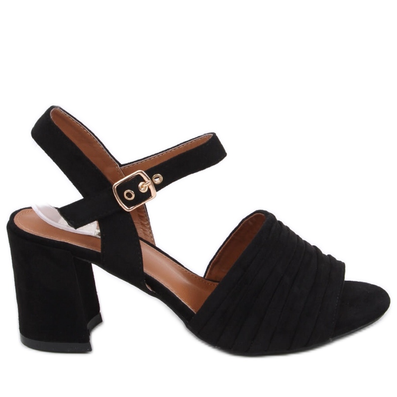 Černé sandály na podpatku černá Černé sandály na podpatku černá
