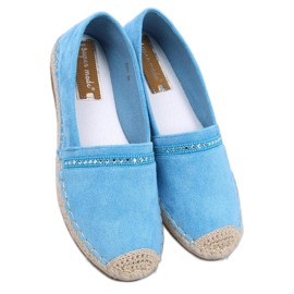Modré dámské espadrilky modrý