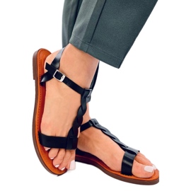 Dámské ploché sandály černé černá Dámské ploché sandály černé černá