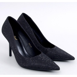 Dámské vysoké podpatky Paulis Black s kubickou zirkony - Inello černá Dámské vysoké podpatky Paulis Black s kubickou zirkony - Inello černá