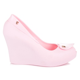 Vices Meliski Na Koturnie Otevřené Toe růžový Vices Meliski Na Koturnie Otevřené Toe růžový