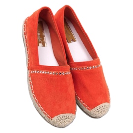 Oranžové dámské espadrilky pomerančový
