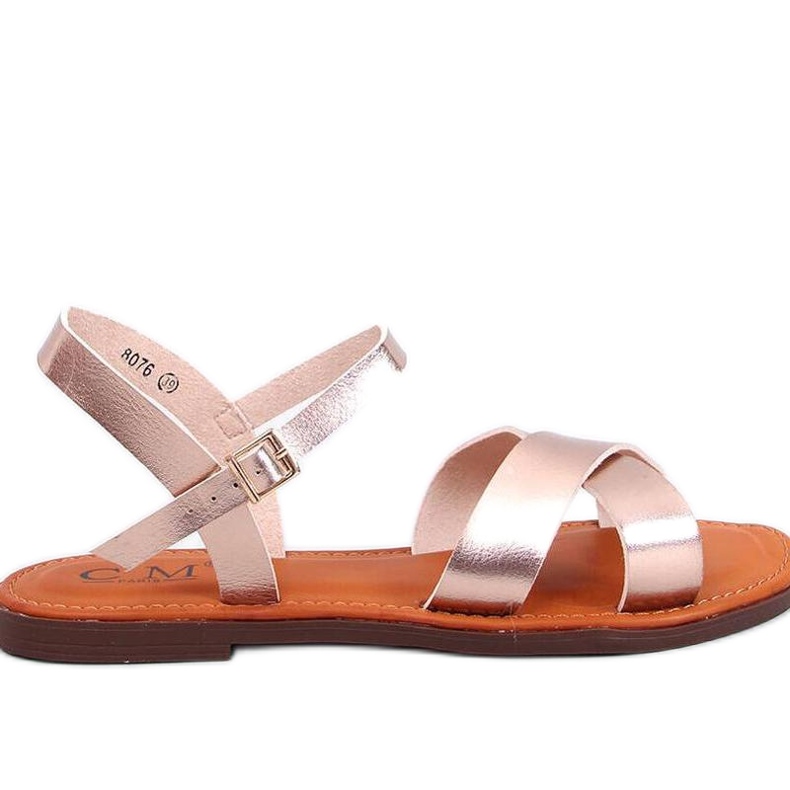 Dámské šampaňské sandály růžový