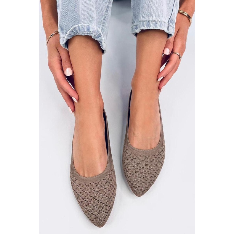 Balart Khaki mandlové balerínky - Inello hnědý