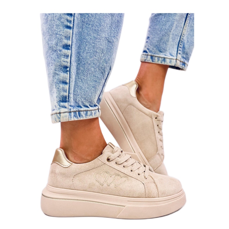 Pastelové dámské tenisky Akins Khaki - Inello béžový