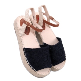Boho Ingram Black espadrille sandály - Inello černý