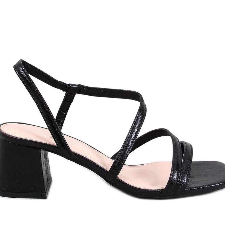 Cudini Black sandály na vysokém podpatku - Inello černá