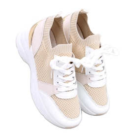 Davis Beige tenisky na klínku - Inello béžový