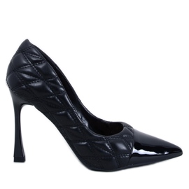 Vysoké podpatky Sheltoni Black Chanel - Inello černý