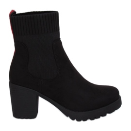 Černé vysoké boty na podpatku M370 Black - Inello černý