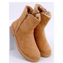 Kallen Camel ploché kotníkové boty - Inello hnědý