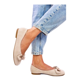 Balerínky zlatého medvídka Cranny Beige - Inello béžový