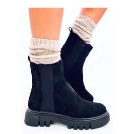 Swanson Black vysoké boty Chelsea - Inello černý