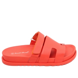 Tawny Orange dámské žabky sandál - Inello pomerančový