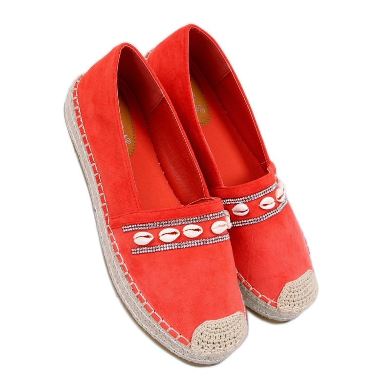 Espadrilky s oranžovými mušlemi 6771 Orange - Inello