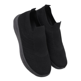 Nazouvací ponožkové boty Groppi Allblack - Inello černý