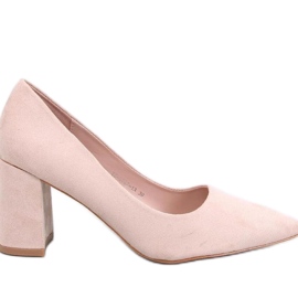 Clairay Beige lodičky na širokém podpatku - Inello béžový