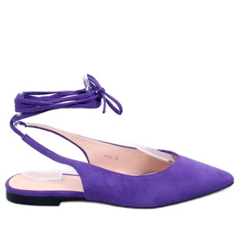 Šněrovací balerínky Dentoni Purple - Inello fialová