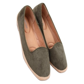 Dámské baletní espadrilky Ballot Olive - Inello zelený