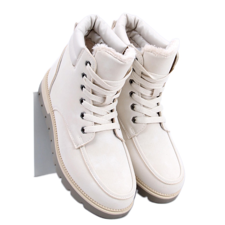 Germano Béžové zateplené traperské boty - Inello béžový