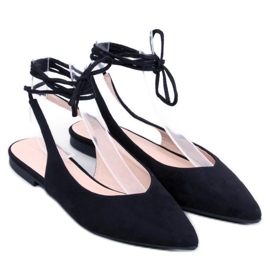 Balerínky Dentoni Black šněrovací - Inello černá Balerínky Dentoni Black šněrovací - Inello černá