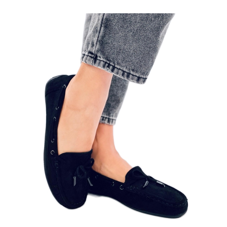 Semišové mokasíny Wards Black - Inello černá