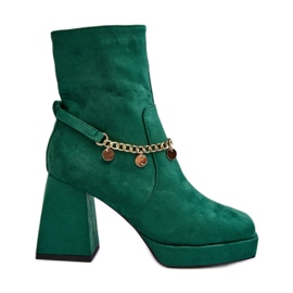 Step in style Boty Model Tiselo 168-500 Green - Stylový krok zelený