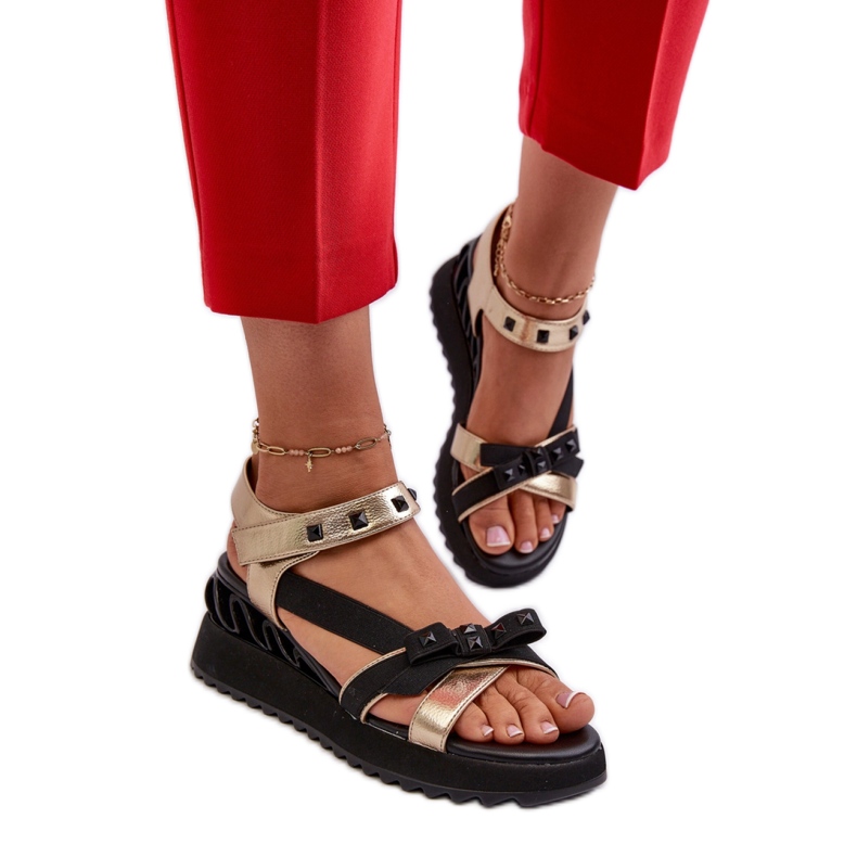 Step in style Sandály Model Da CR956 Gold - Krok ve velkém stylu žlutá Step in style Sandály Model Da CR956 Gold - Krok ve velkém stylu žlutá