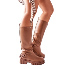 Step in style Model Teardown LQ-21 Hnědé boty - Krok ve stylu béžový