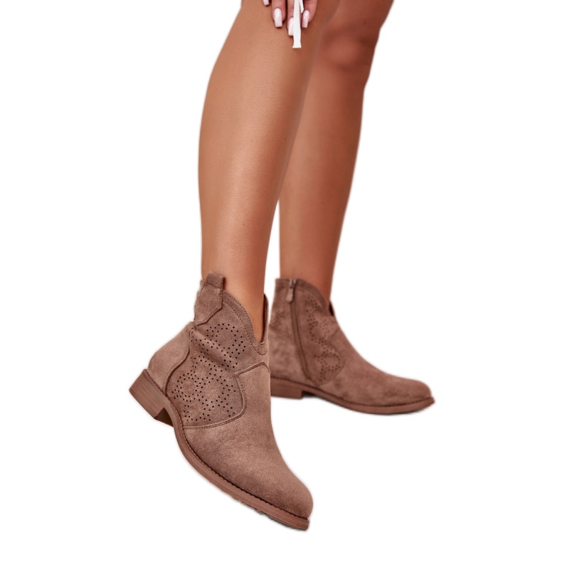 Step in style Boty Model S.Barski HY42-151 Hnědá - Krok ve stylu hnědý