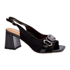 Step in style Sandály Model Da MR38-659 Black - Krok ve velkém stylu černý