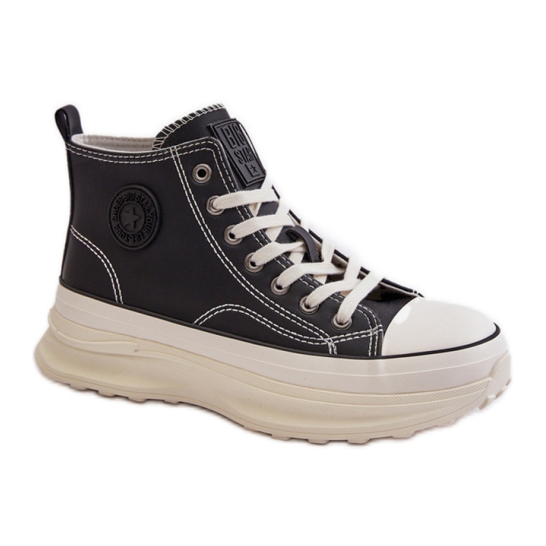 Step in style Tenisky Model Big Star OO274063 Black - Krok ve velkém stylu černá Step in style Tenisky Model Big Star OO274063 Black - Krok ve velkém stylu černá