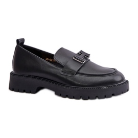 Step in style Mokasíny Model Vinceza 62187 Černá kůže - Krok ve stylu černý